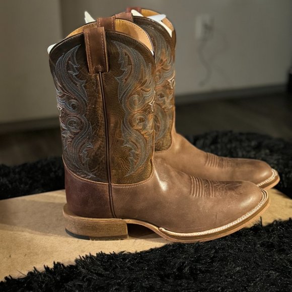 Justin Boot Mens Leather Lahoma Chocolate Brown size 11.5 D NEW w/ Tags in box main image 6